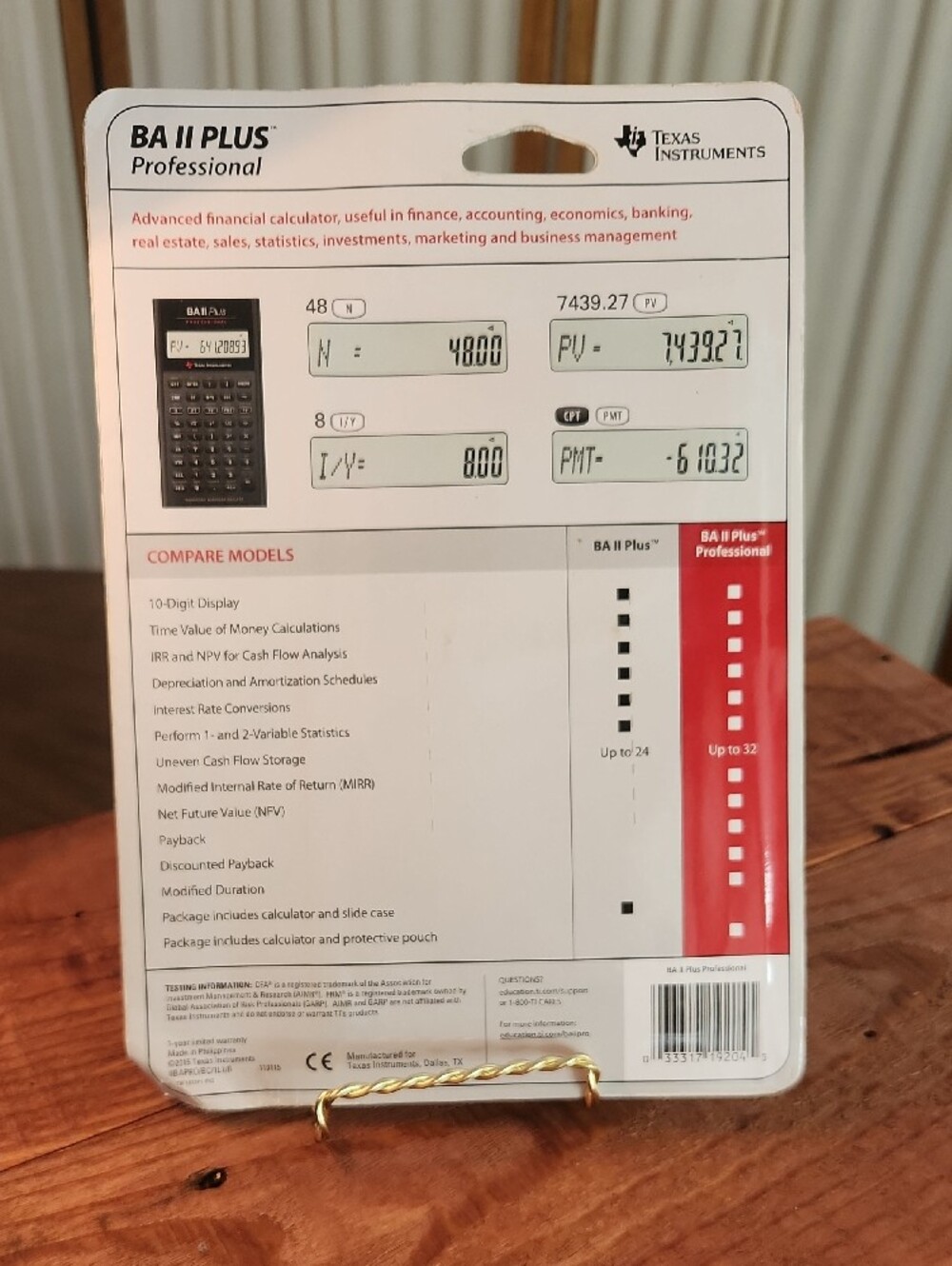 Texas Instruments BA II Plus Professional Calculator - Picture 6 of 10